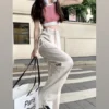 美式高腰工裝褲