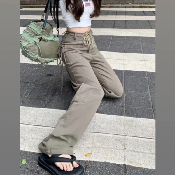 美式高腰工裝褲