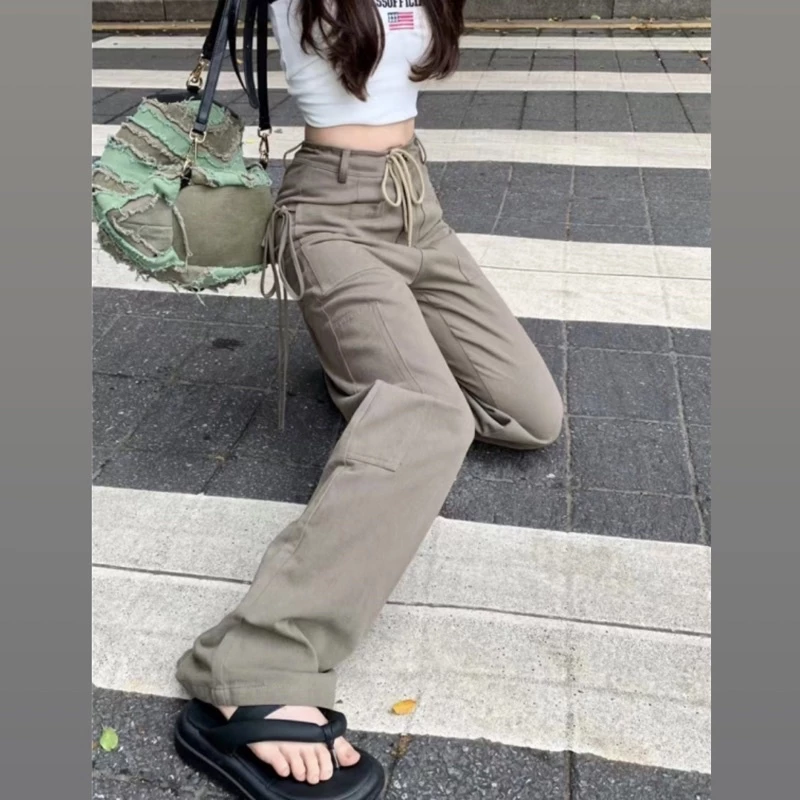 美式高腰工裝褲