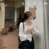 氣質出眾洋氣法式方領雪紡衫