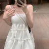 超美百搭🖤法式蓬蓬小白裙