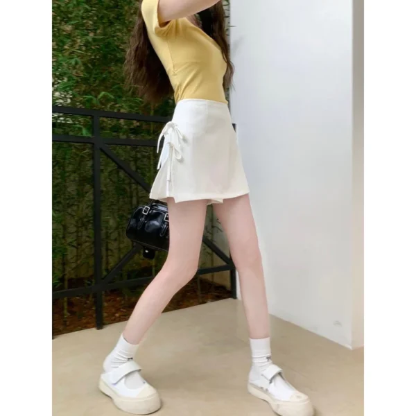 蝴蝶結綁帶🖤側開叉西裝裙