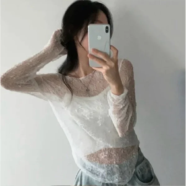 疊穿套裝🤍微透蕾絲衫外搭罩衫+內搭吊帶小可愛